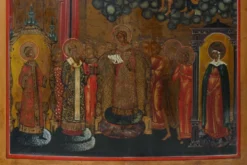 Icône russe « Intercession de la Mère de Dieu », Russie, vers 1900