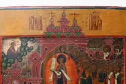Icône russe « Intercession de la Mère de Dieu », Russie, vers 1900