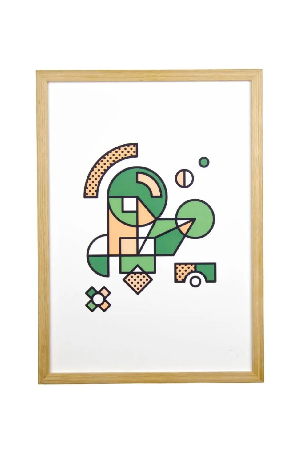 Illustration - Affiche A3 abstraite géométrique graphique colorée numérotée #007