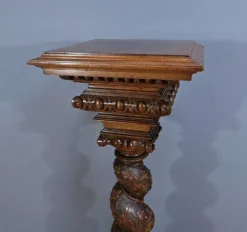 Importante Colonne Pivotante en Noyer massif – 1900