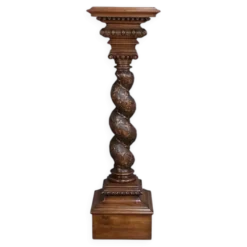 Importante Colonne Pivotante en Noyer massif – 1900
