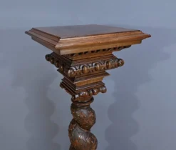 Importante Colonne Pivotante en Noyer massif – 1900
