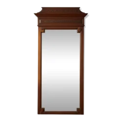 Important miroir trumeau Henri II chêne massif XIXème