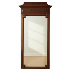 Important miroir trumeau Henri II chêne massif XIXème