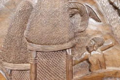 Important Panneau Monoxyle, Bas-Relief Bamoun, Cameroun, Circa 1960