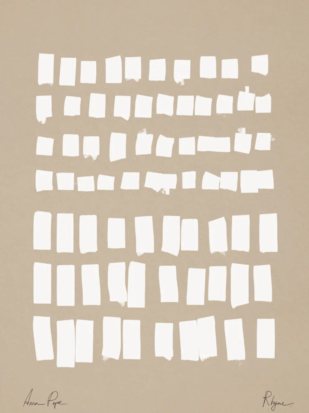 Impression abstraite beige giclée, 50x70cm