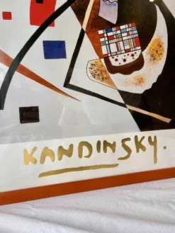Impression d'art vintage encadrée de Kandinsky, 85 x 64 cm