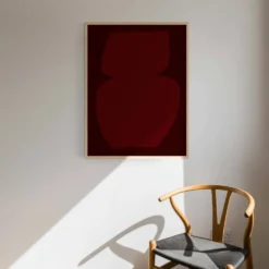Impression giclée abstraite bordeaux, 50x70