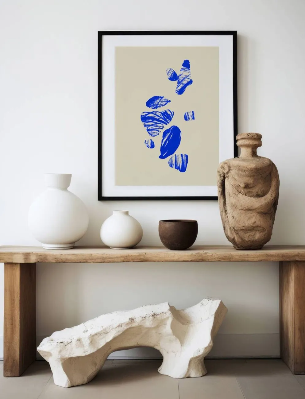 Impression giclée abstraite bleue, 50x70cm
