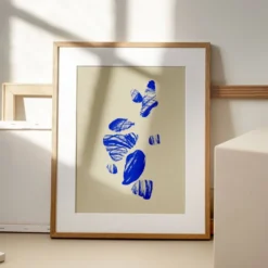 Impression giclée abstraite bleue, 50x70cm