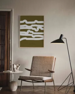 Impression giclée abstraite kaki, 50x70cm