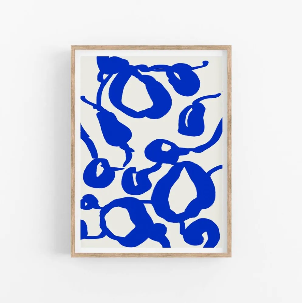 Impression giclée d'une composition abstraite bleue