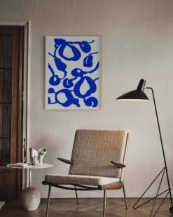 Impression giclée d'une composition abstraite bleue