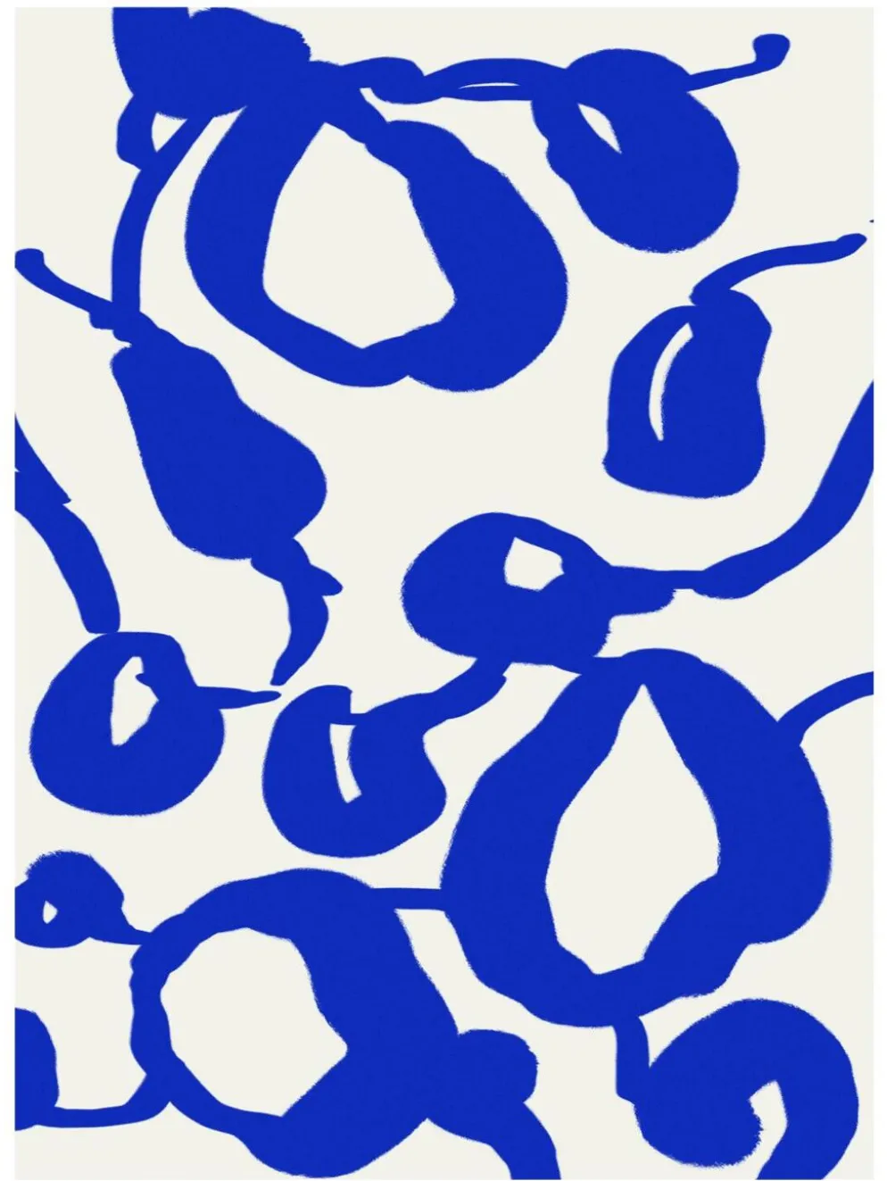 Impression giclée d'une composition abstraite bleue