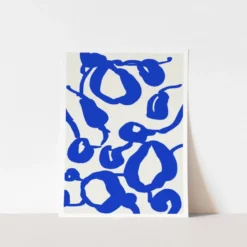 Impression giclée d'une composition abstraite bleue