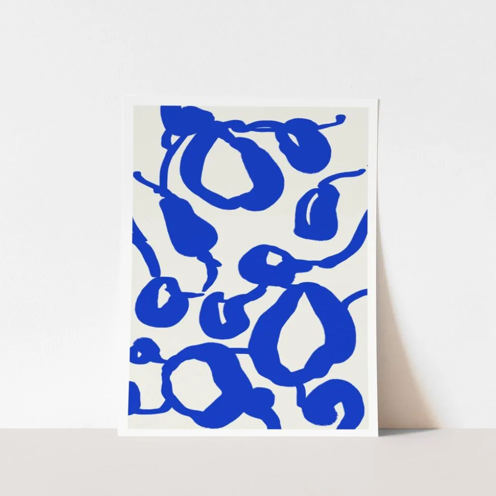 Impression giclée d'une composition abstraite bleue