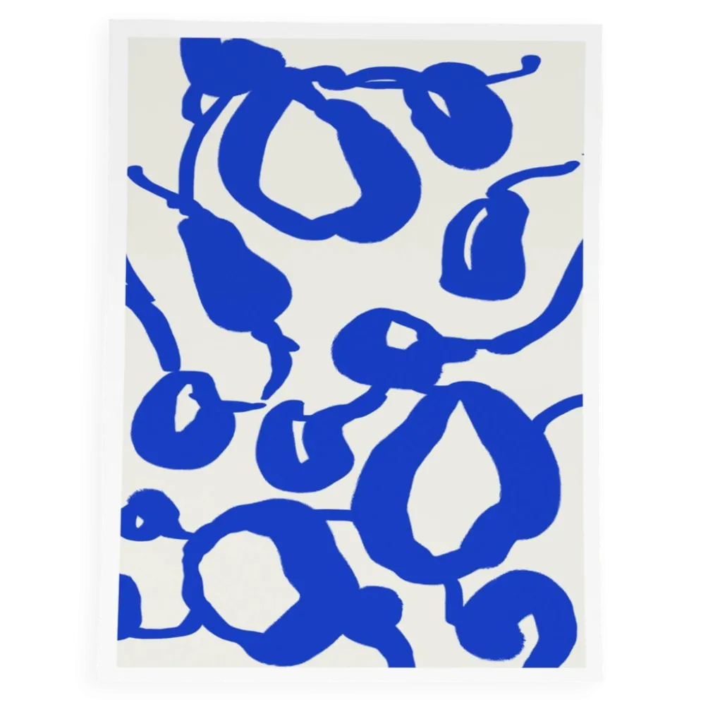 Impression giclée d'une composition abstraite bleue