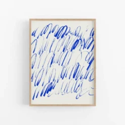 Impression giclée d'une peinture abstraite bleue