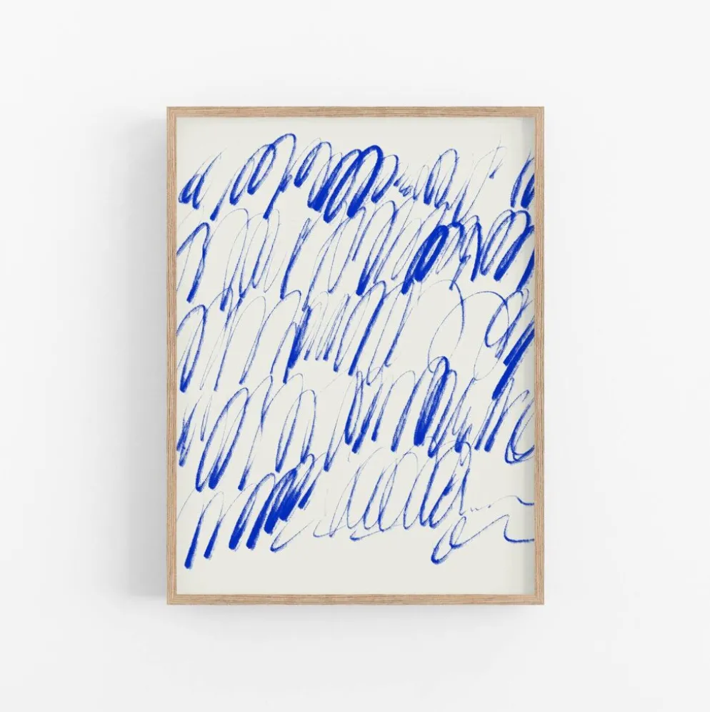 Impression giclée d'une peinture abstraite bleue