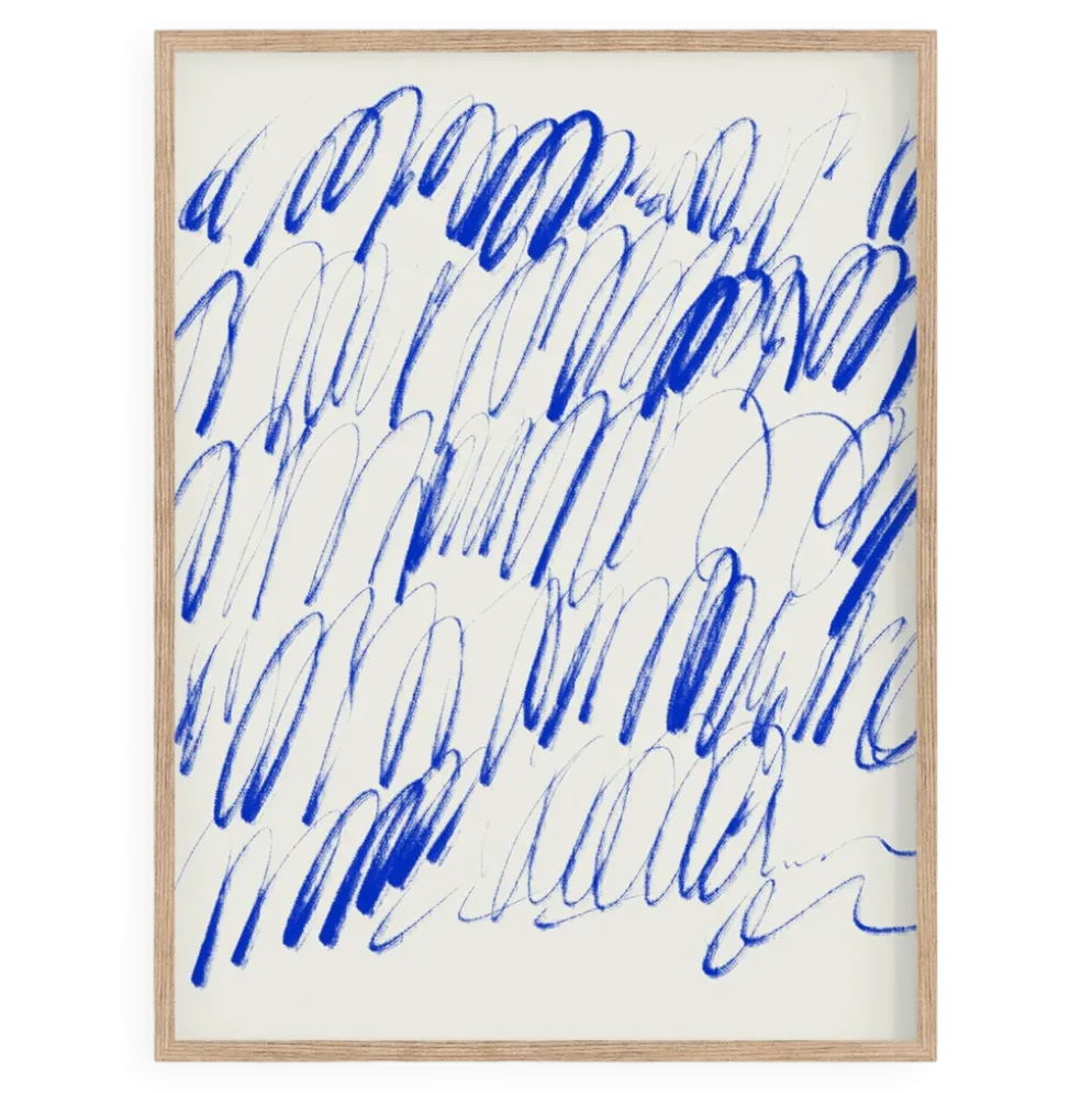 Impression giclée d'une peinture abstraite bleue