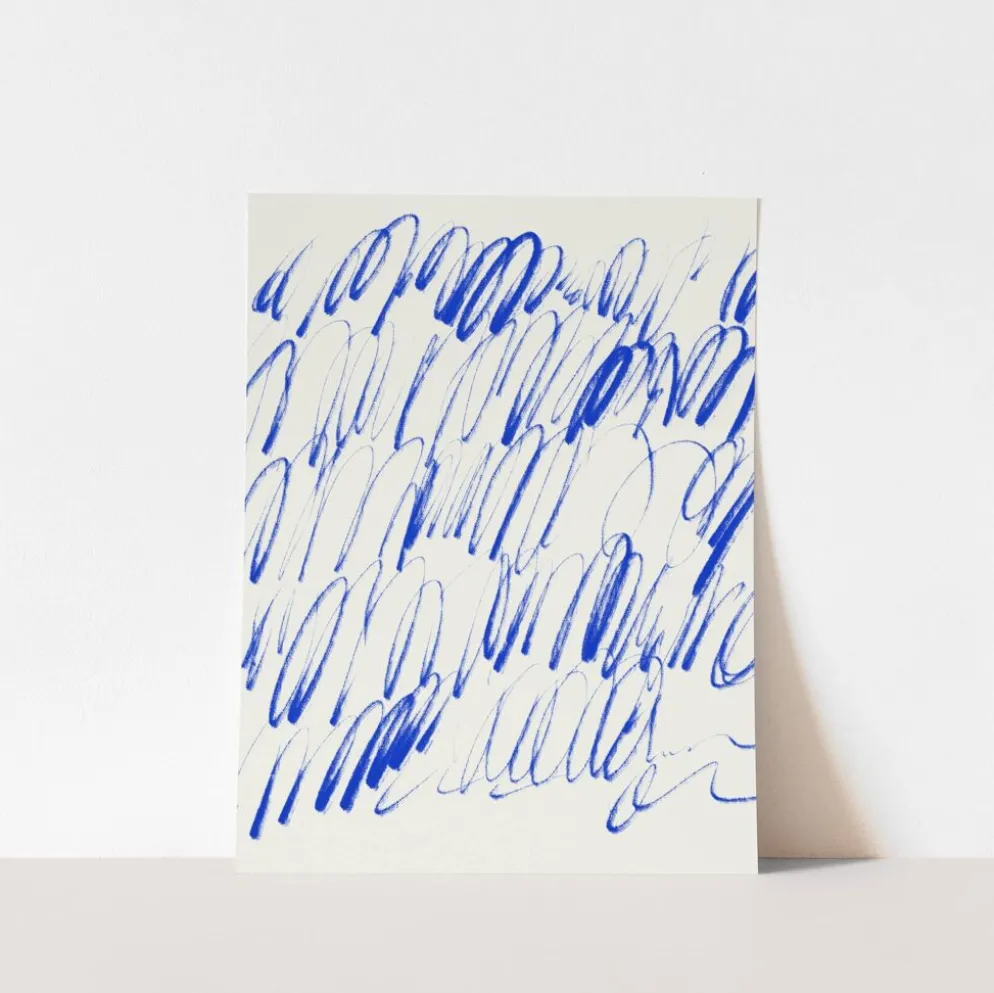 Impression giclée d'une peinture abstraite bleue