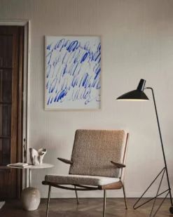 Impression giclée d'une peinture abstraite bleue