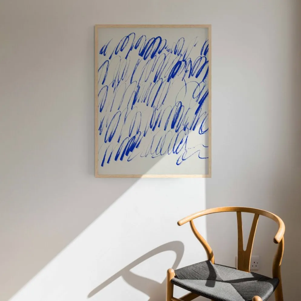 Impression giclée d'une peinture abstraite bleue