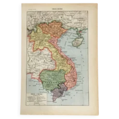 Impression vintage histoire indo-chine