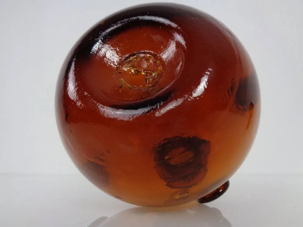 Italian Amber Glass Decanter with Stopper, 1960s