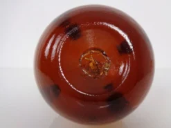 Italian Amber Glass Decanter with Stopper, 1960s