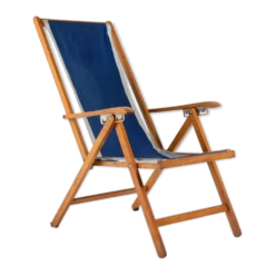 Italian foldable chaise longue by Fratelli Reguitti 1960