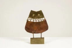 Jarcz. Sculpture de chouette brutaliste. Années 1970
