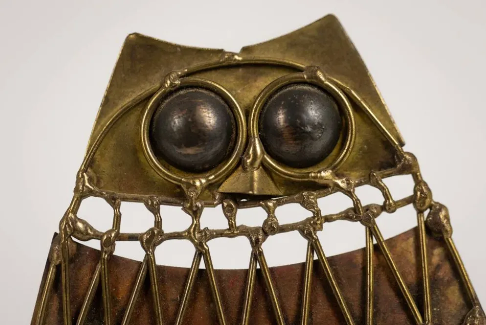 Jarcz. Sculpture de chouette brutaliste. Années 1970