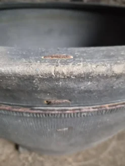 Jardinière ancienne en terre cuite – Cuve à lessive XIXe siècle XXL