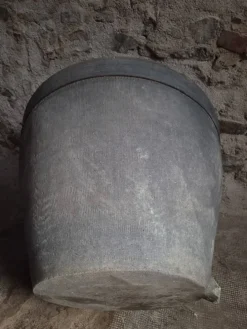 Jardinière ancienne en terre cuite – Cuve à lessive XIXe siècle XXL