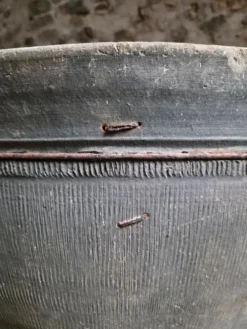 Jardinière ancienne en terre cuite – Cuve à lessive XIXe siècle XXL