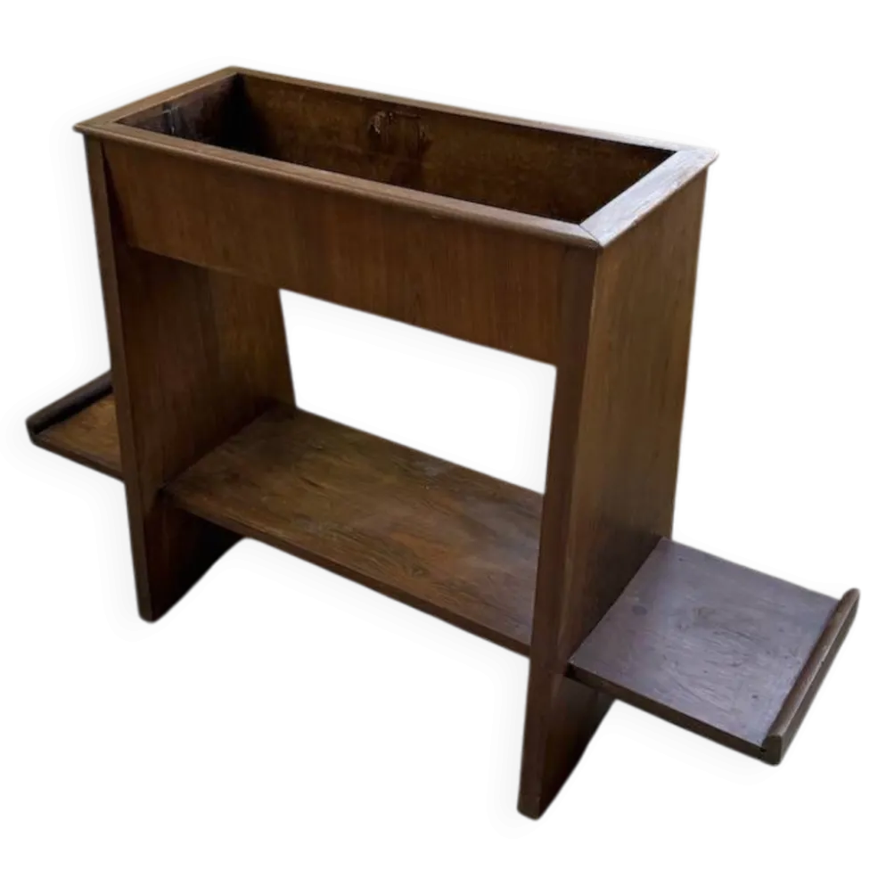 Jardinière années 50 palissandre constructiviste