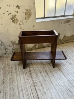 Jardinière années 50 palissandre constructiviste