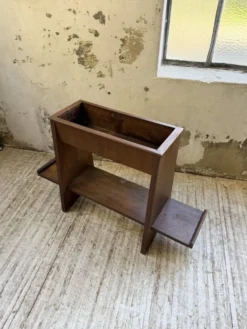 Jardinière années 50 palissandre constructiviste