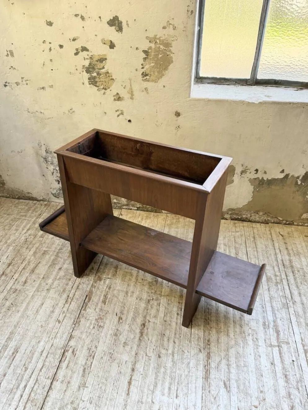 Jardinière années 50 palissandre constructiviste