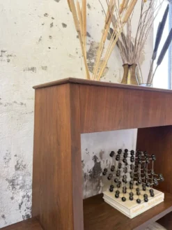 Jardinière années 50 palissandre constructiviste