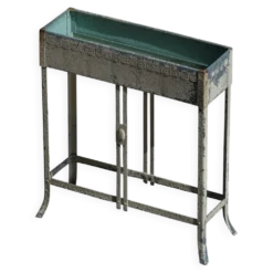 Jardinière en métal peint sur pied, Art of Vintage, années 1920