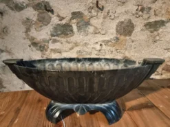 Jardinière française Art déco en fonte émaillée – 1920s–1930s