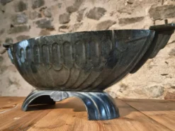 Jardinière française Art déco en fonte émaillée – 1920s–1930s
