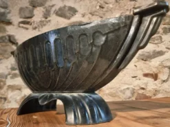 Jardinière française Art déco en fonte émaillée – 1920s–1930s