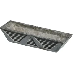 Jardinière rectangulaire en béton moulé, art déco français, années 1940