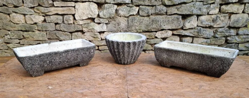 Jardinières en ciment