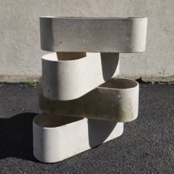 4 jardinières fibrociment Eternit, design Willy Guhl