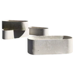 4 jardinières fibrociment Eternit, design Willy Guhl