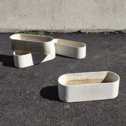 4 jardinières fibrociment Eternit, design Willy Guhl